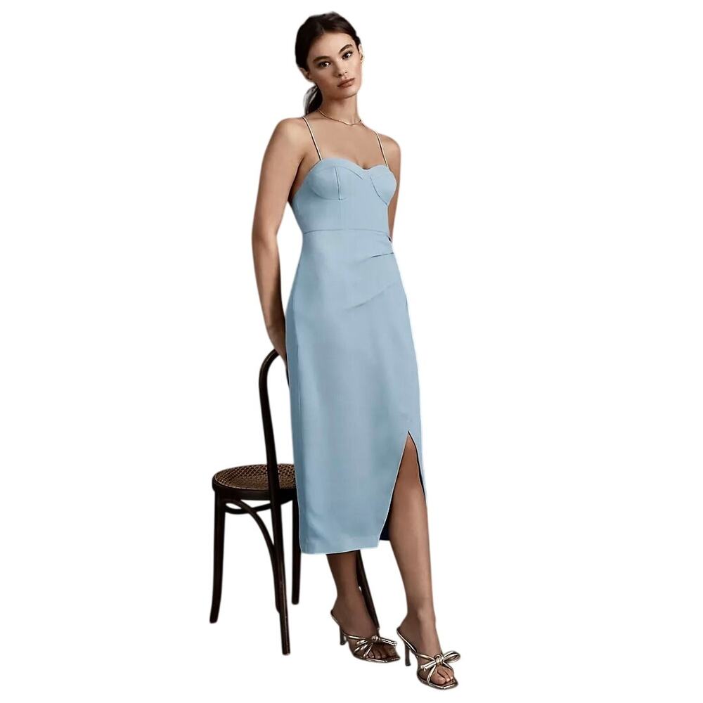 BHLDN Anthropologie Emanuelle Georgette Bustier Midi Dress 6